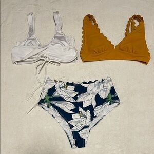 Venus | Three-Piece White, Mustard, & Floral Set
